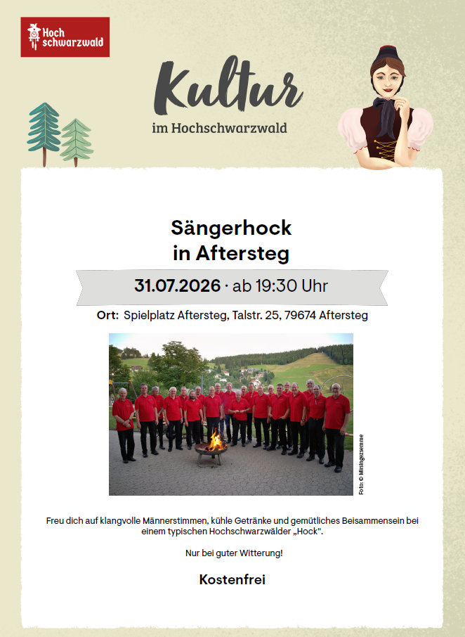 Sängerhock in Aftersteg